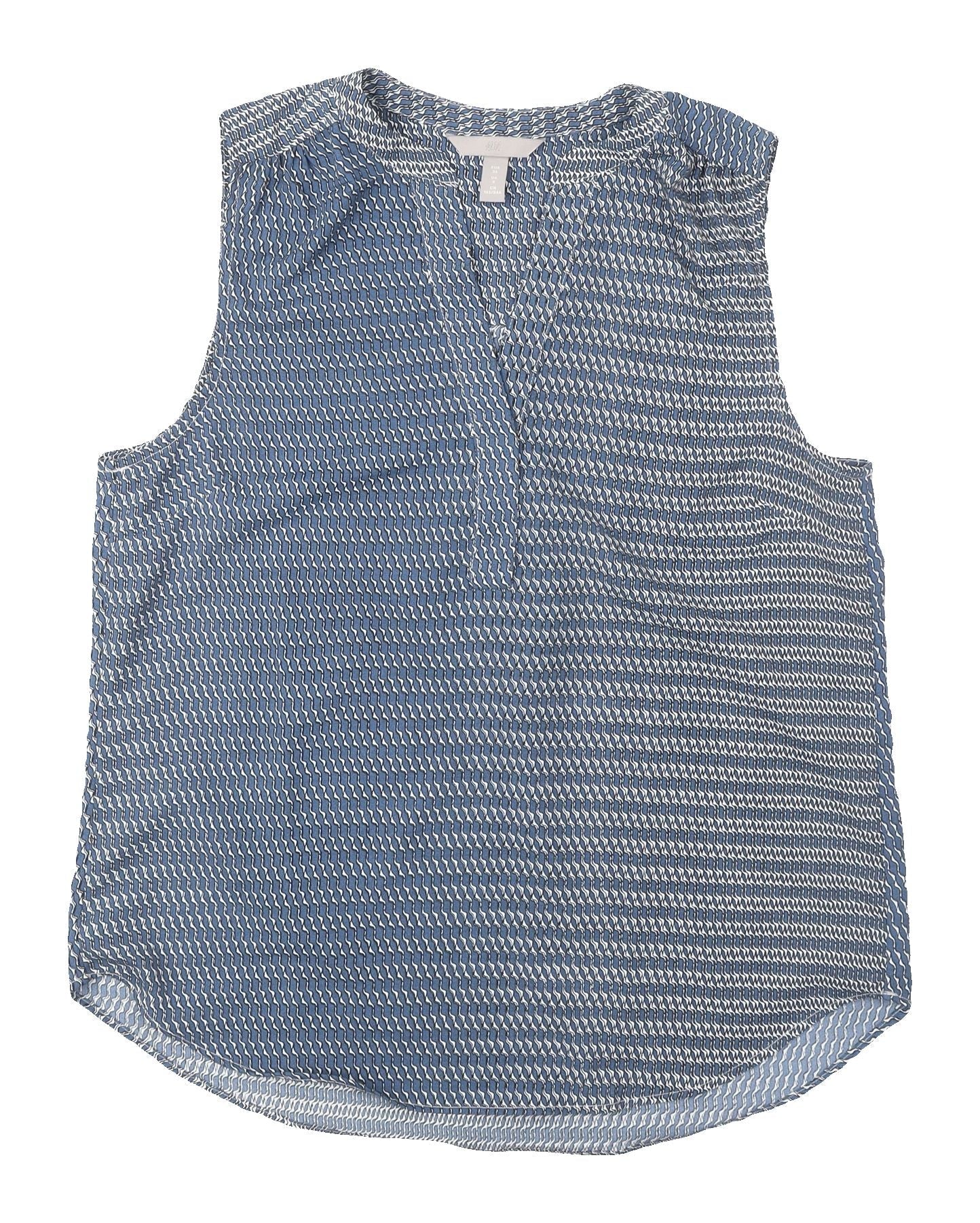 H&M Women's Blue Sleeveless Blouse Size 8