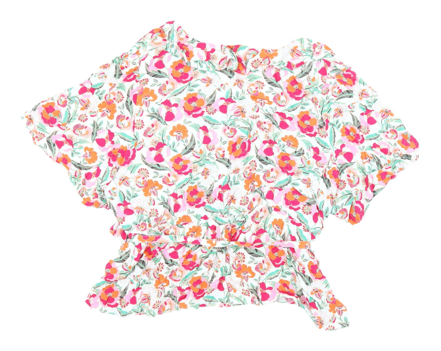 Marks and Spencer Floral Wrap Blouse, Women's Size 24, Multicoloured