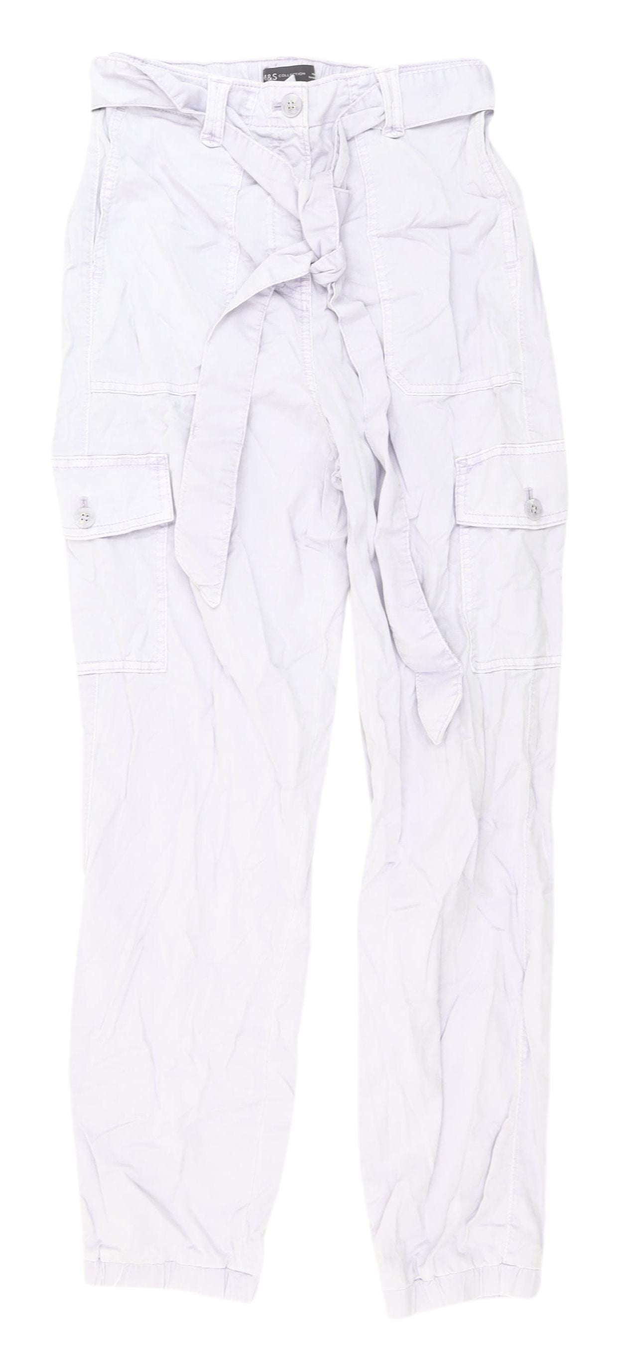 Marks & Spencer Women's Purple Cargo Trousers - Size S