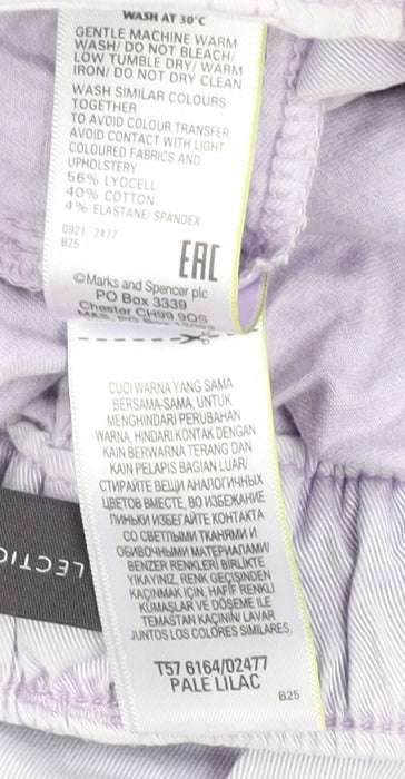 Marks & Spencer Women's Purple Cargo Trousers - Size S