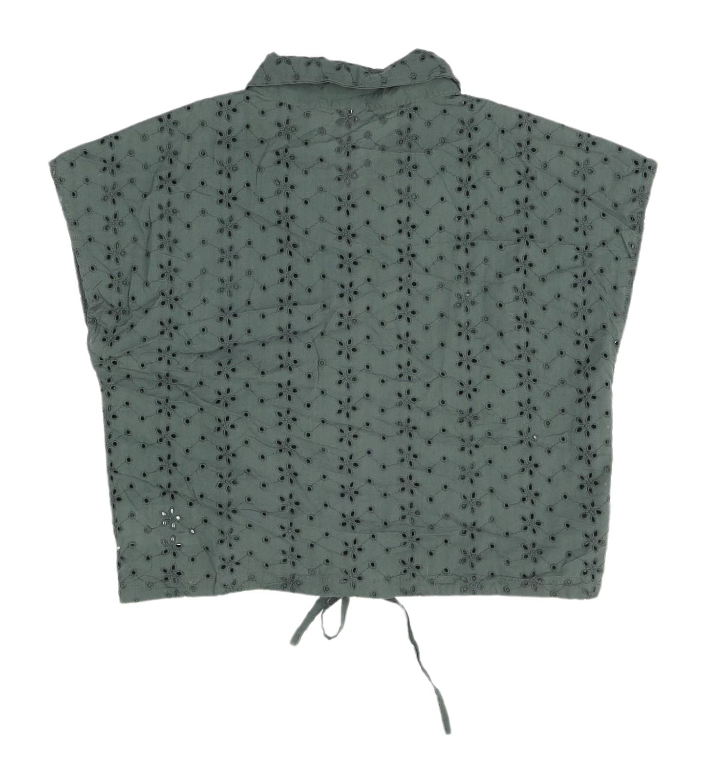 Tiffosi Women's Green Cropped Button-Up Top - Size S