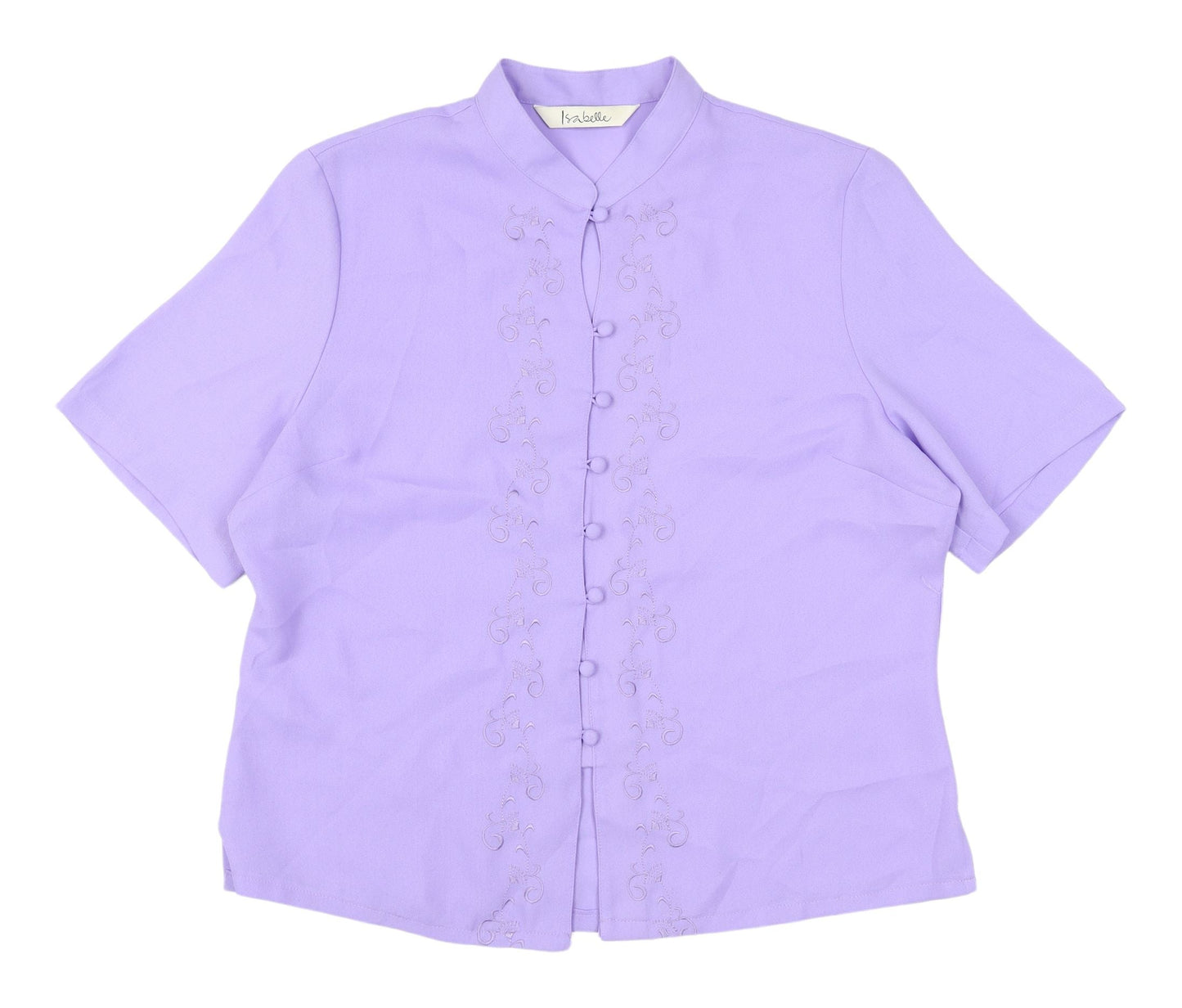 Isabelle Women's Purple Blouse Size 18 Short Sleeve