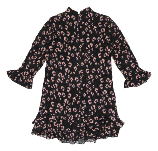 Rebecca Taylor Women's Black Animal Print Shift Dress