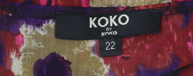 Koko Women's Multicoloured Kimono Blouse Size 22
