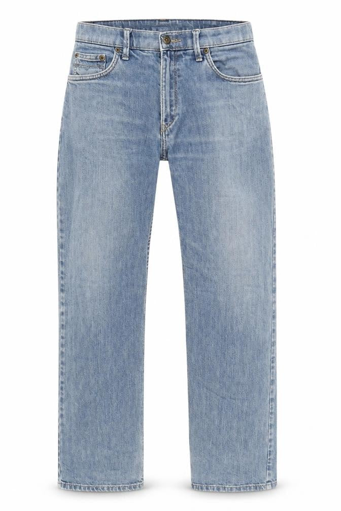 Marks and Spencer Men's Blue Straight Jeans, M, Regular Fit
