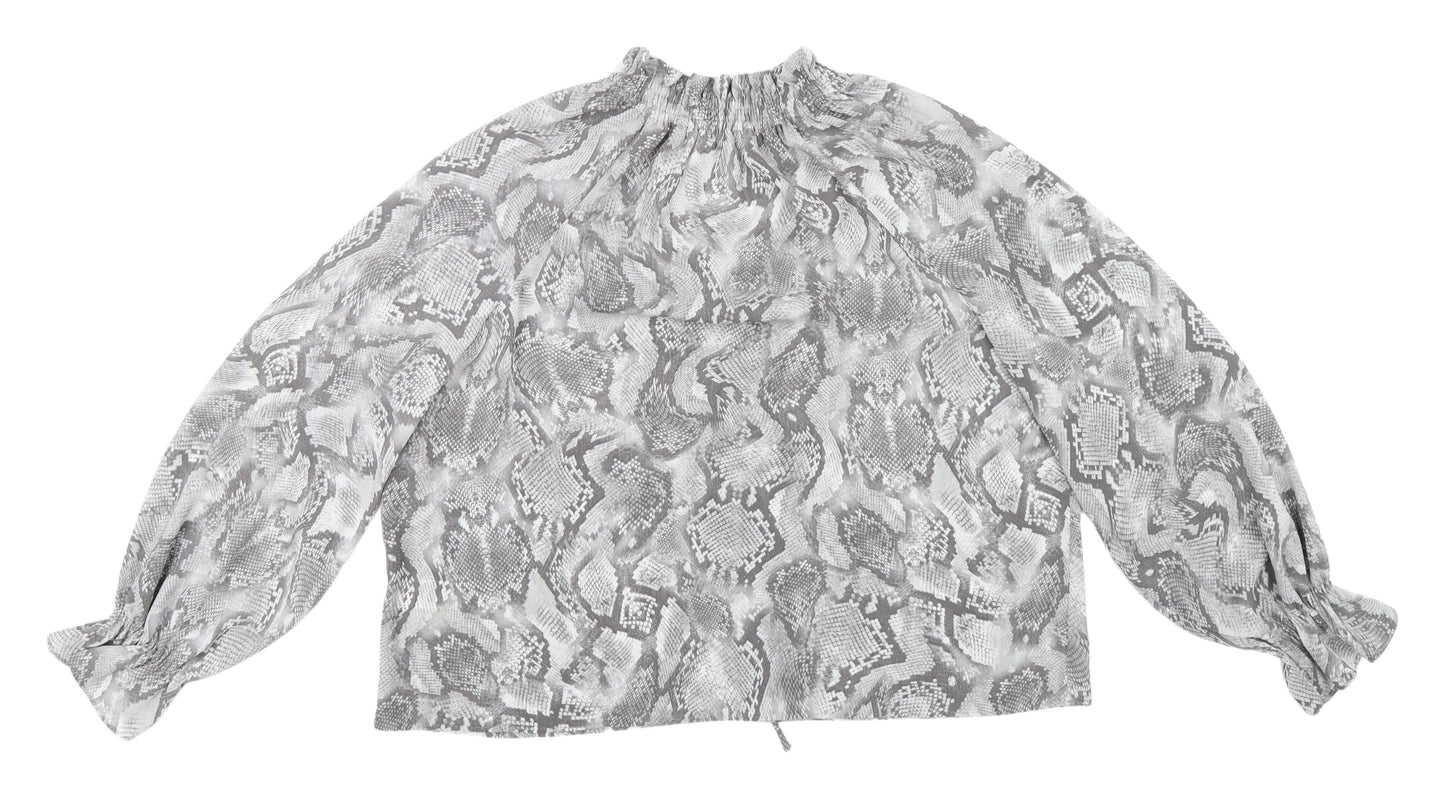 Marks and Spencer Women's Grey Animal Print Blouse