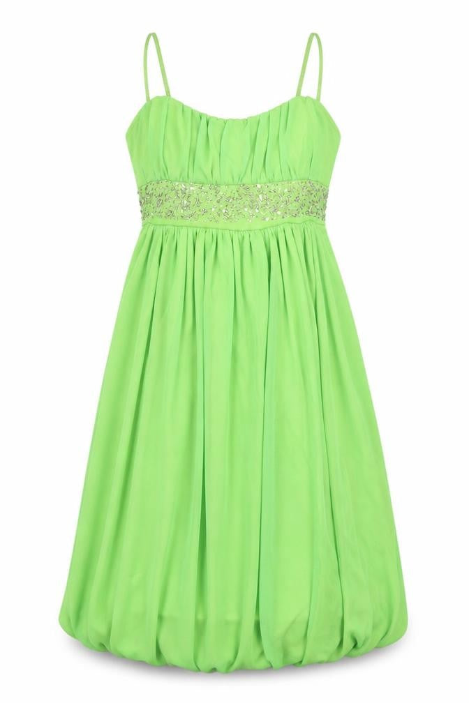 Ruby Rox Women's Green Dress, Size S, Beaded, Sleeveless