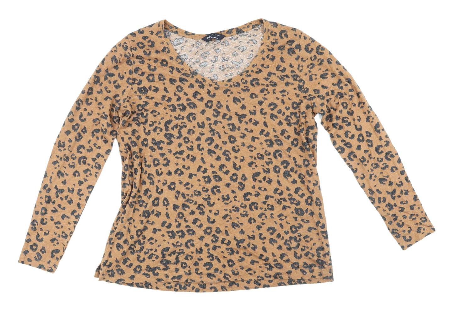 Marks and Spencer Women's Beige Leopard Print Top