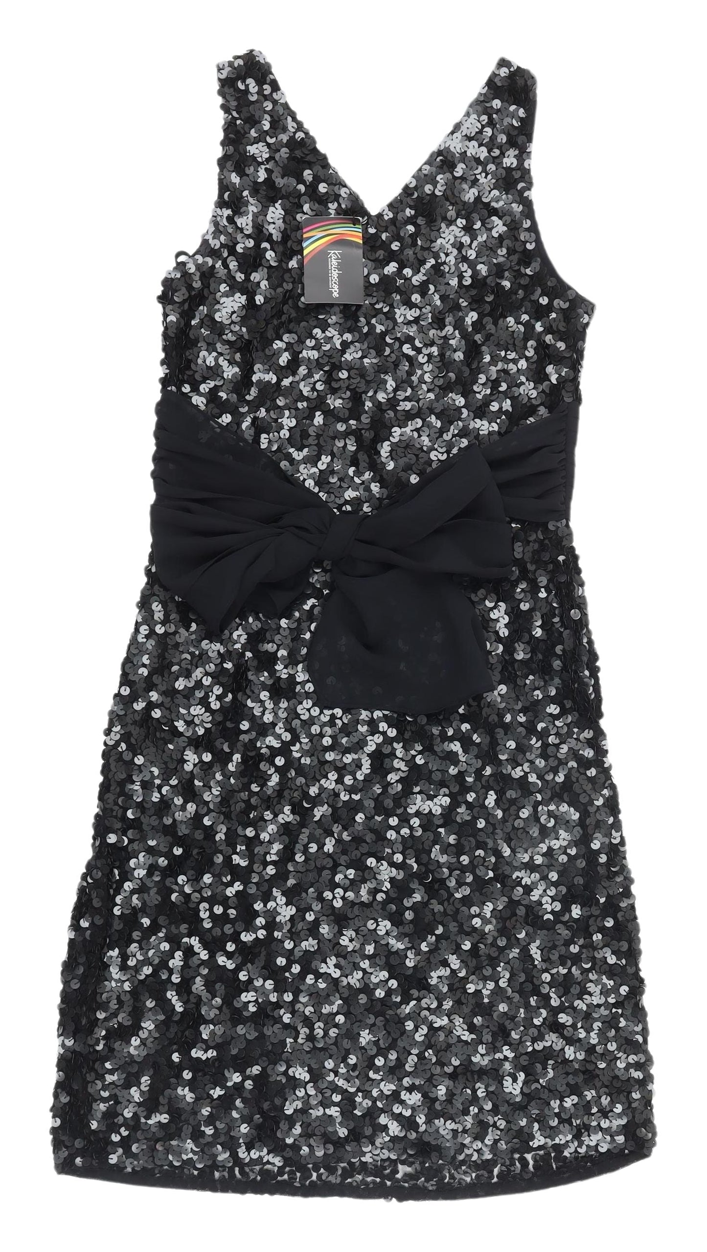 Kaleidoscope Black Sequin Bodycon Dress, Size 10