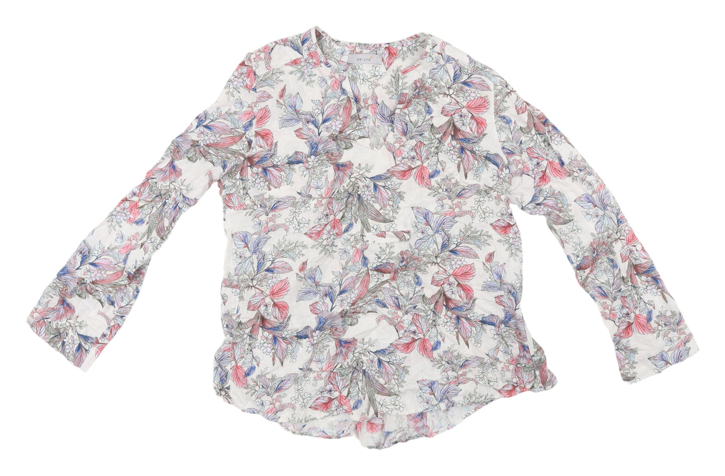 Marks & Spencer Floral Tunic Blouse, Multicoloured, Size 10