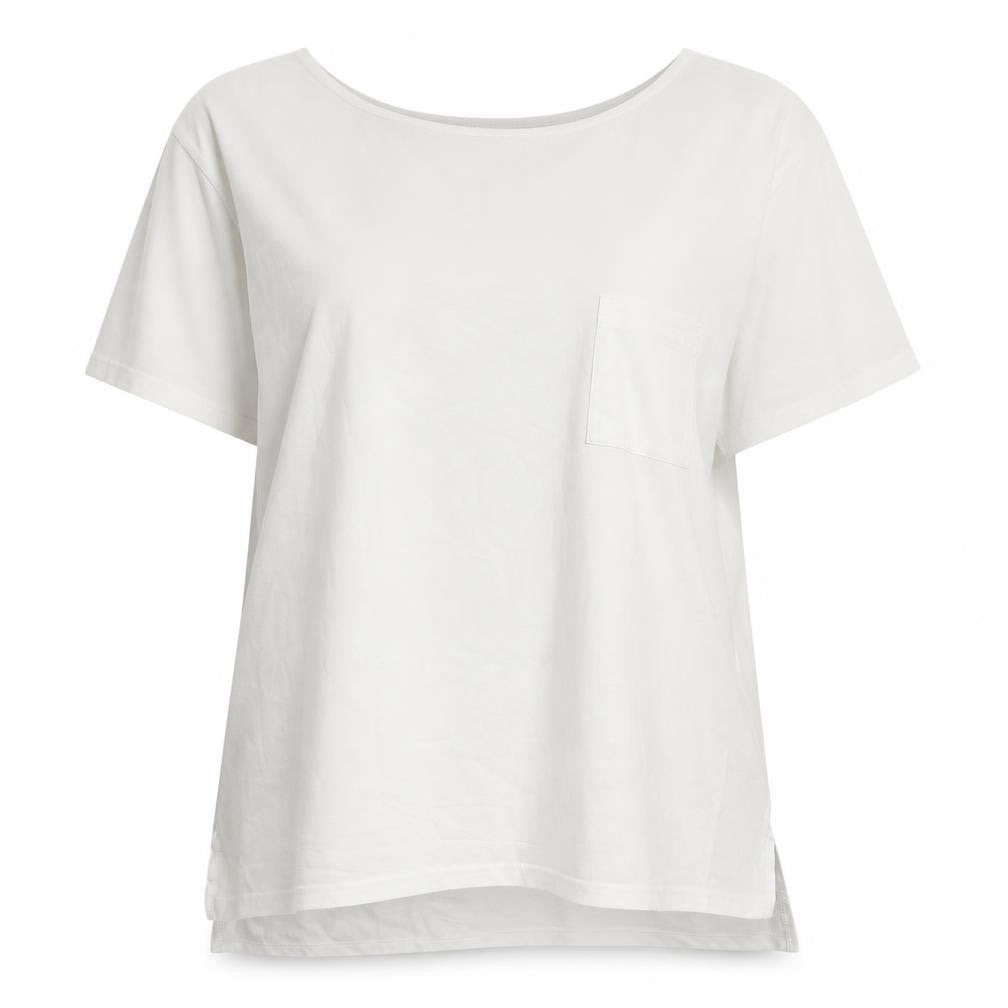 Womens UK Size XL French Connection White Polyester T-Shirt