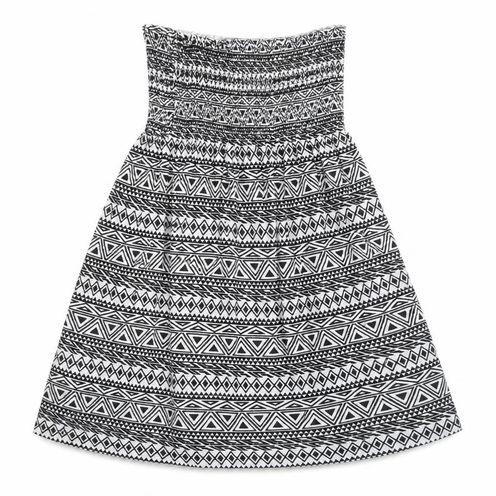 Tease Women's Black Geometric Bandeau Summer Dress