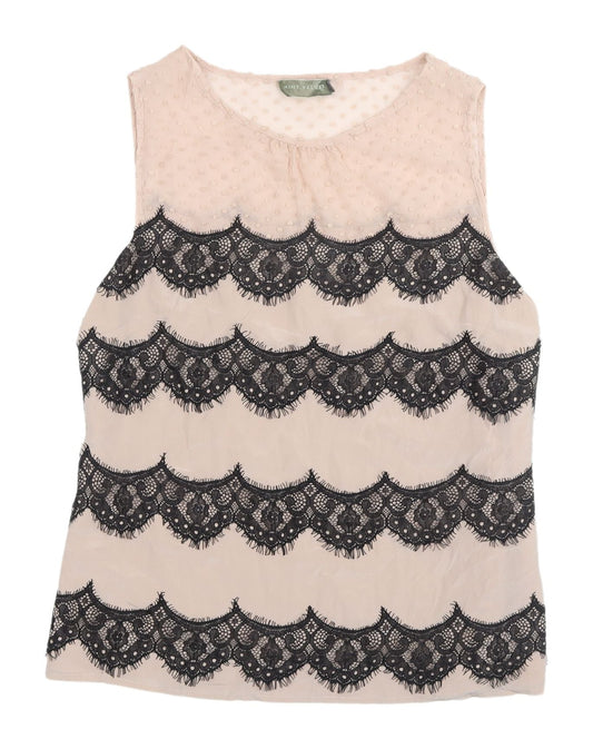 Mint Velvet Women's Beige Lace Camisole Blouse Size 14