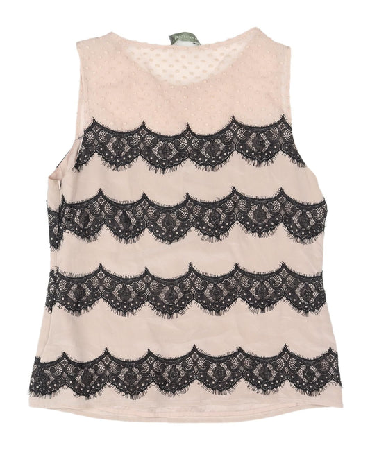 Mint Velvet Women's Beige Lace Camisole Blouse Size 14