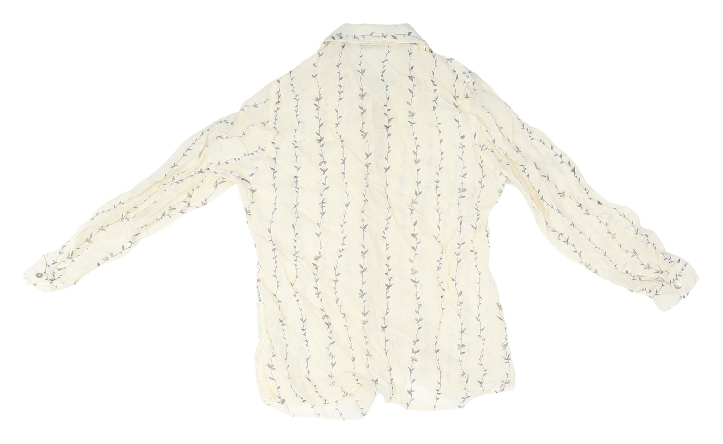 Dorothy Perkins Beige Collared Long Sleeve Blouse 14