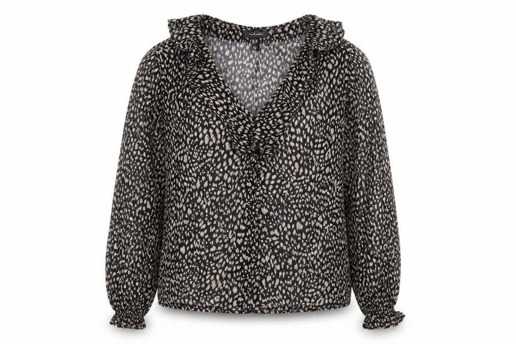 New Look Women's Animal Print Wrap Blouse UK 10