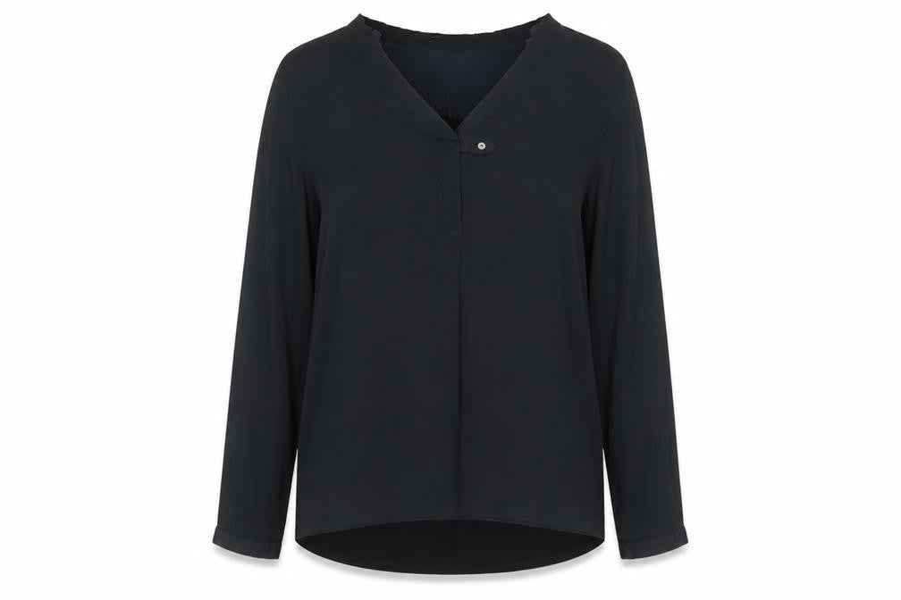 Womens UK Size M Dolan Black Polyester Blend Blouse