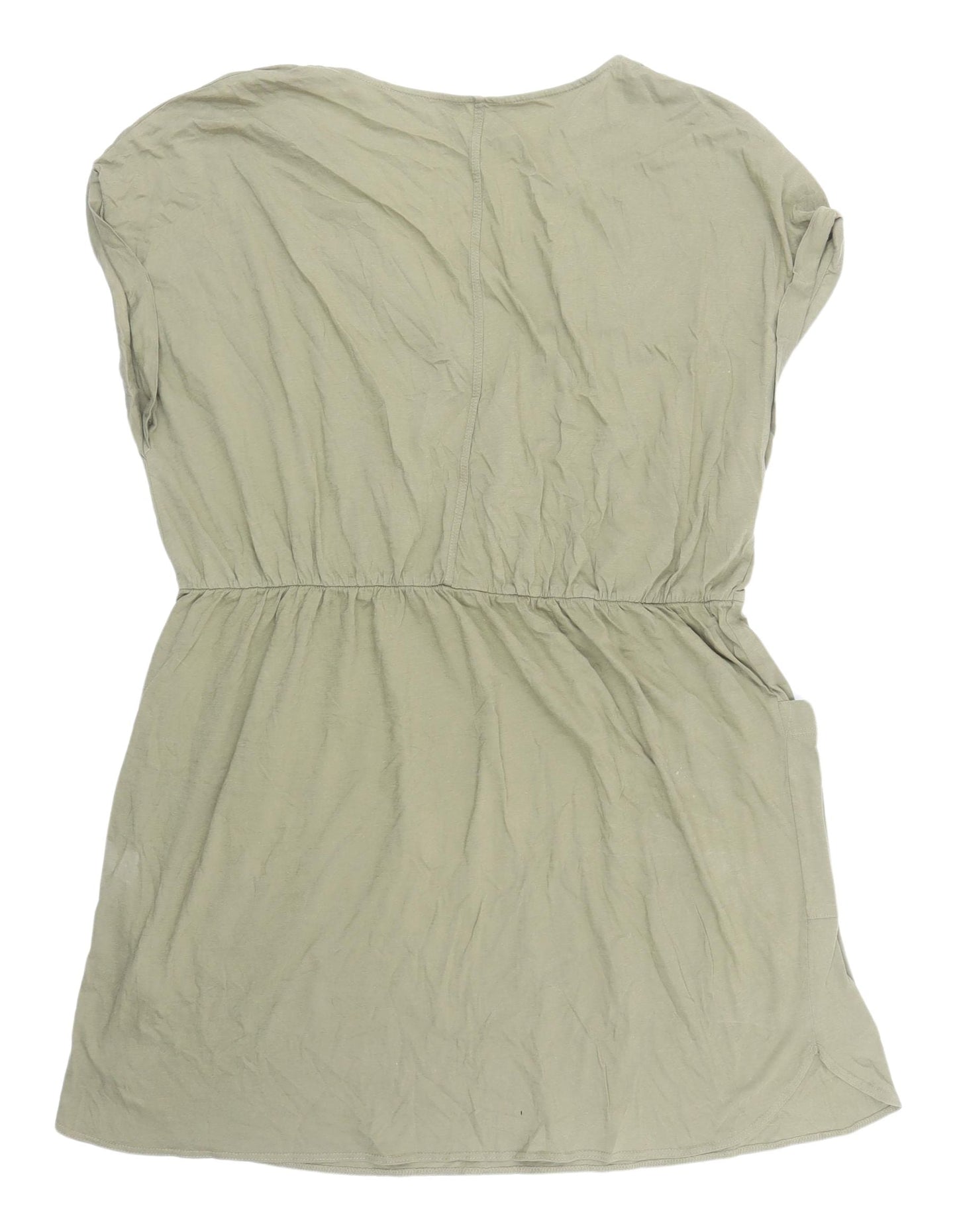 Next Women's Green Wrap Dress with Pockets, Size 18