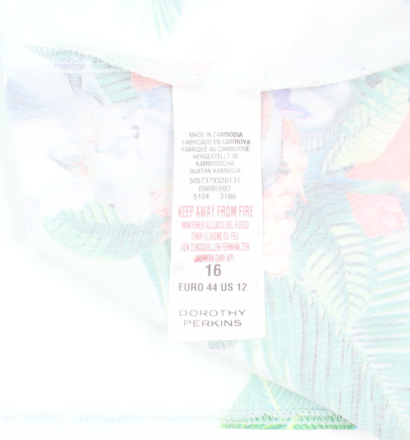 Dorothy Perkins Women's Multicoloured Floral Blouse Size 16