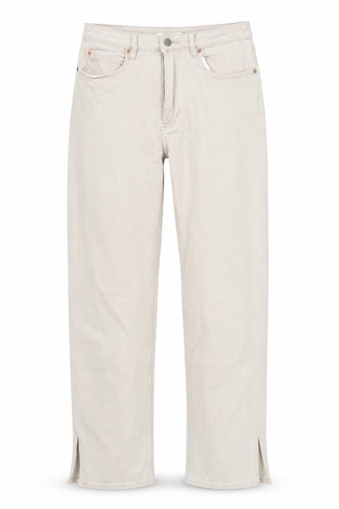 Motel Women's Beige Straight Jeans, M