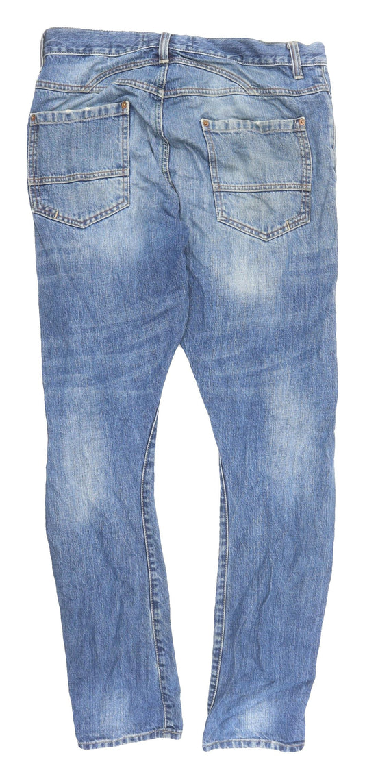 Topman Men's Skinny Blue Jeans, Size L