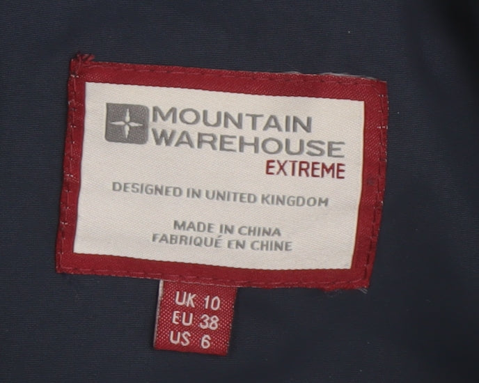 Mountain Warehouse Unisex Blue Parka Jacket Size 10