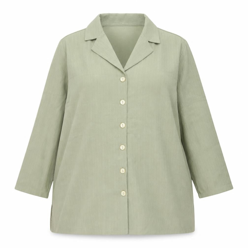 Bonmarché Green Button-Up Shirt for Women - Size 18