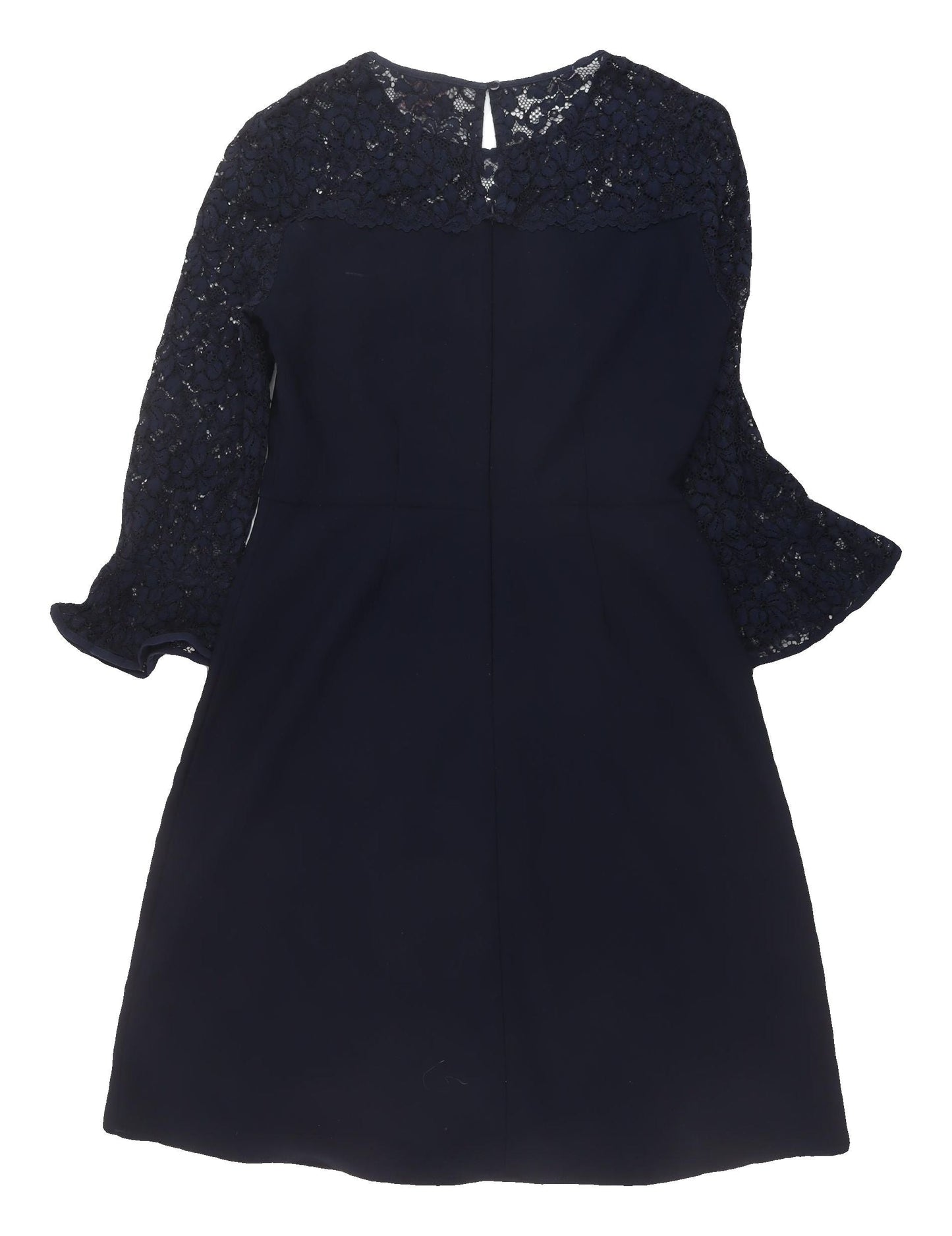 Phase Eight Women's Blue Lace A-Line Dress Size 10