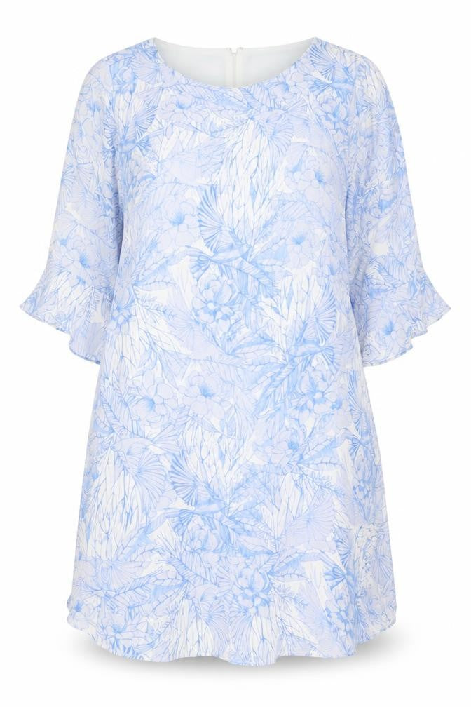 Womens UK Size 16 French Connection Blue Viscose Blouse