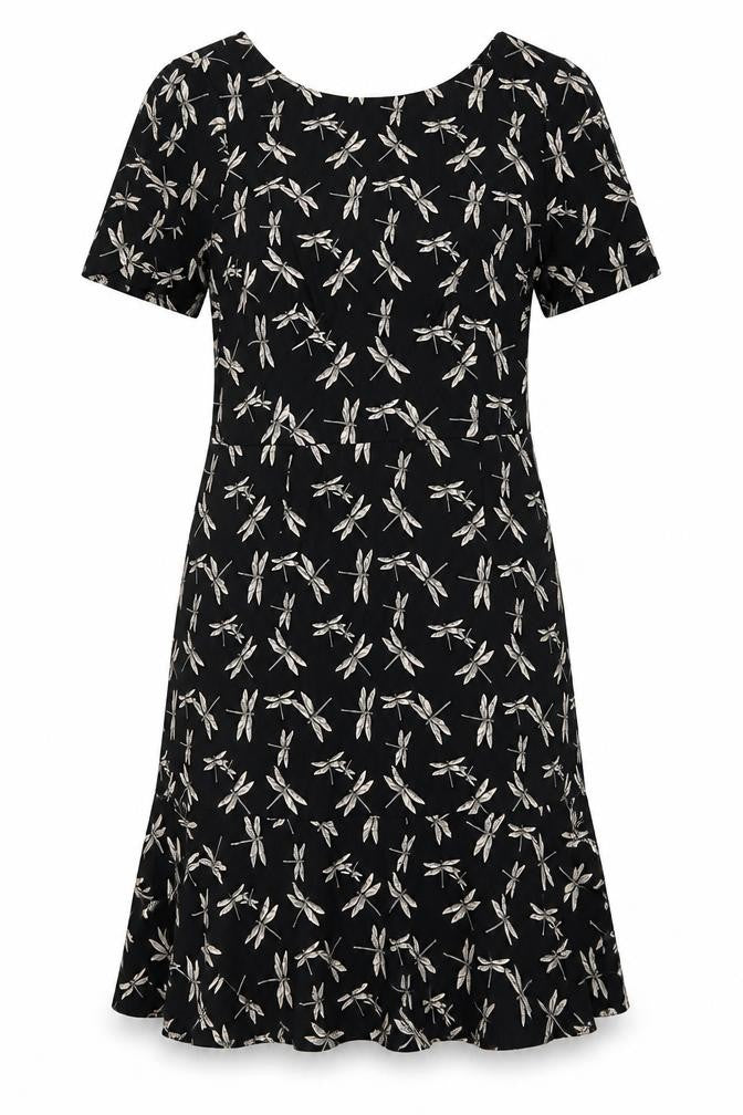 Next Women's Black Animal Print Dress Size 10