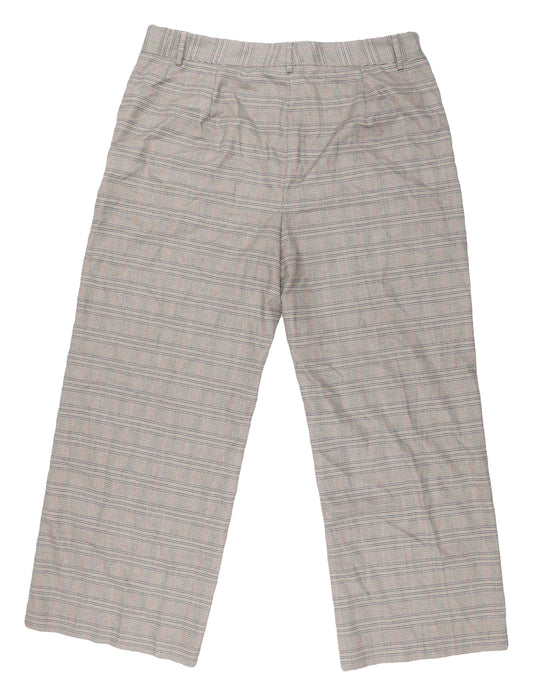 Marks and Spencer Women's Brown Plaid Trousers