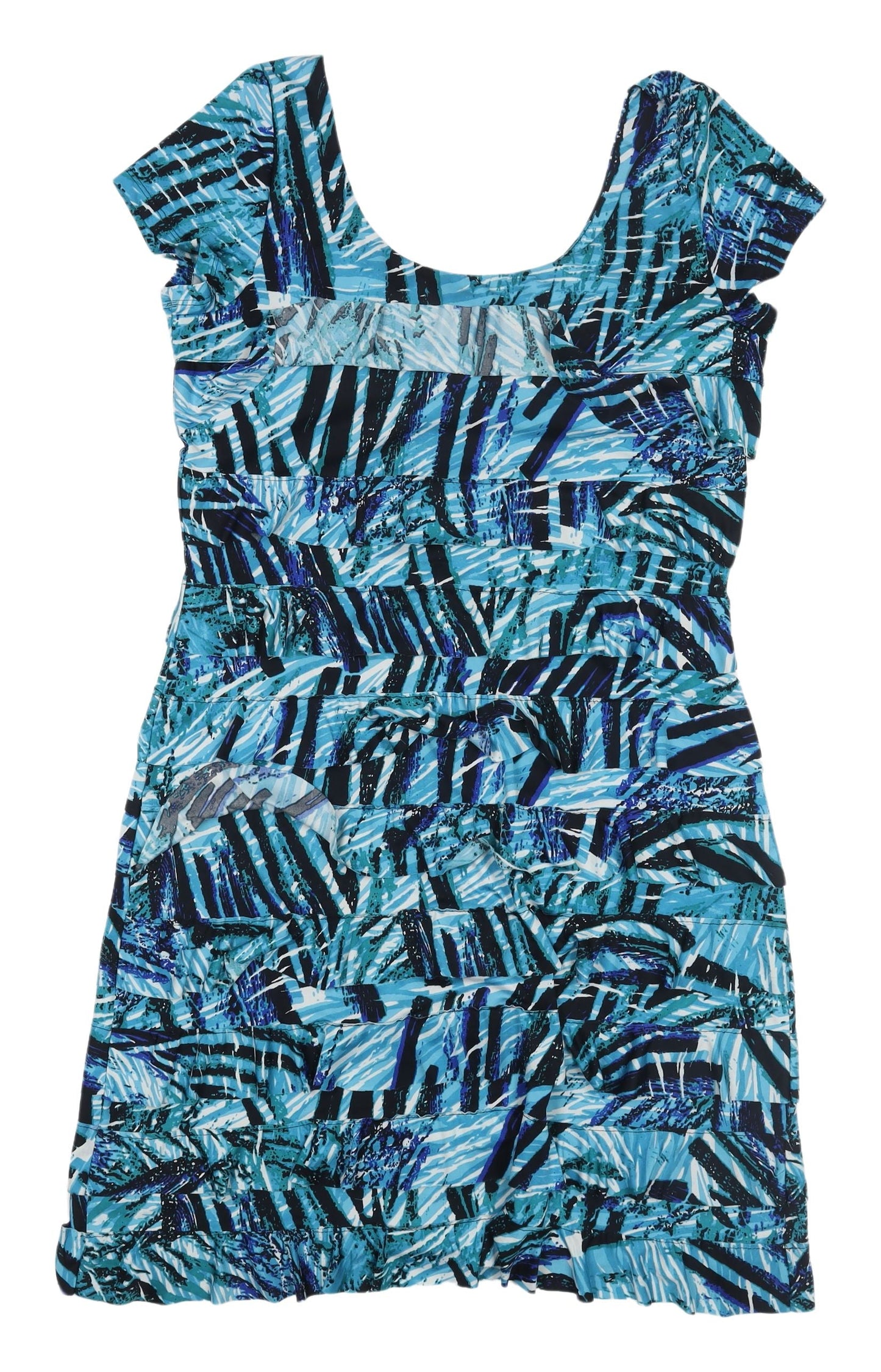 Roman Women's Geometric A-Line Multicolour Dress