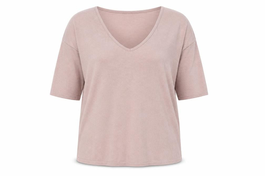 New Look Women's Pink V-Neck T-Shirt, Size S