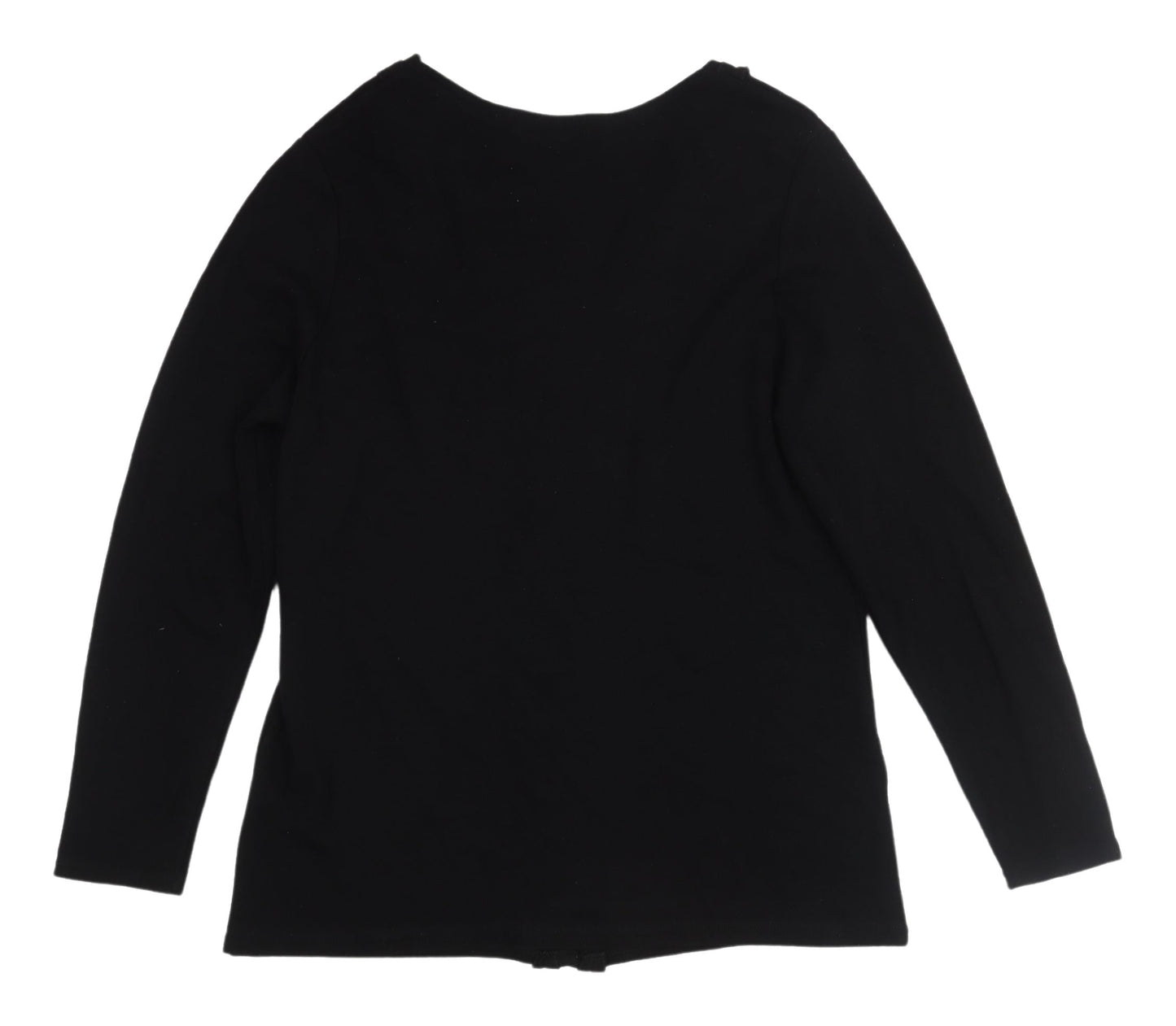 Bonmarché Women's Black V-Neck Cardigan - M