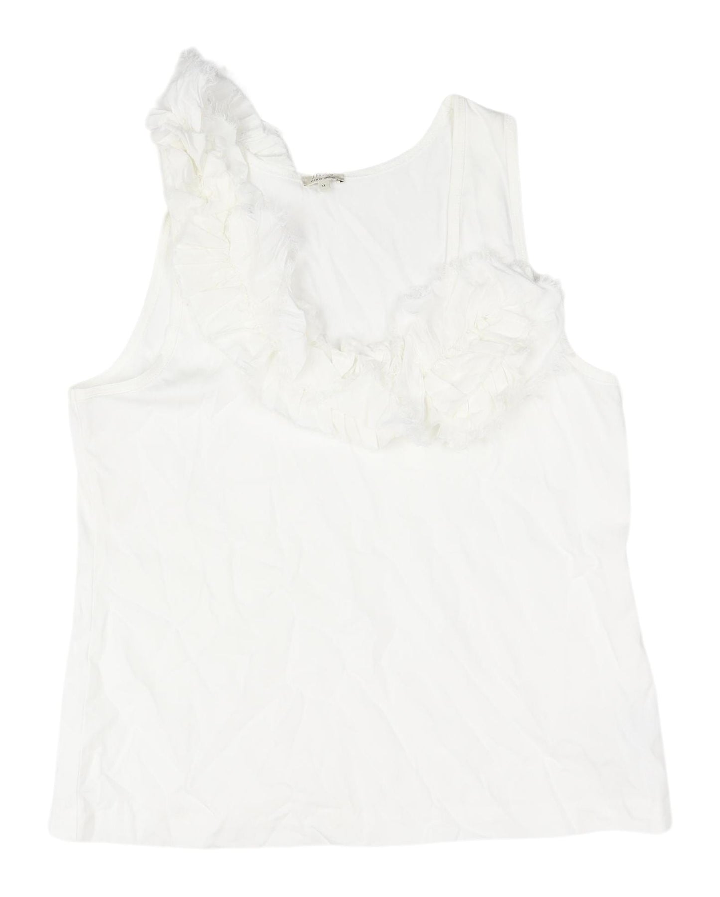 Jigsaw Women’s White Ruffle One-Shoulder Tank