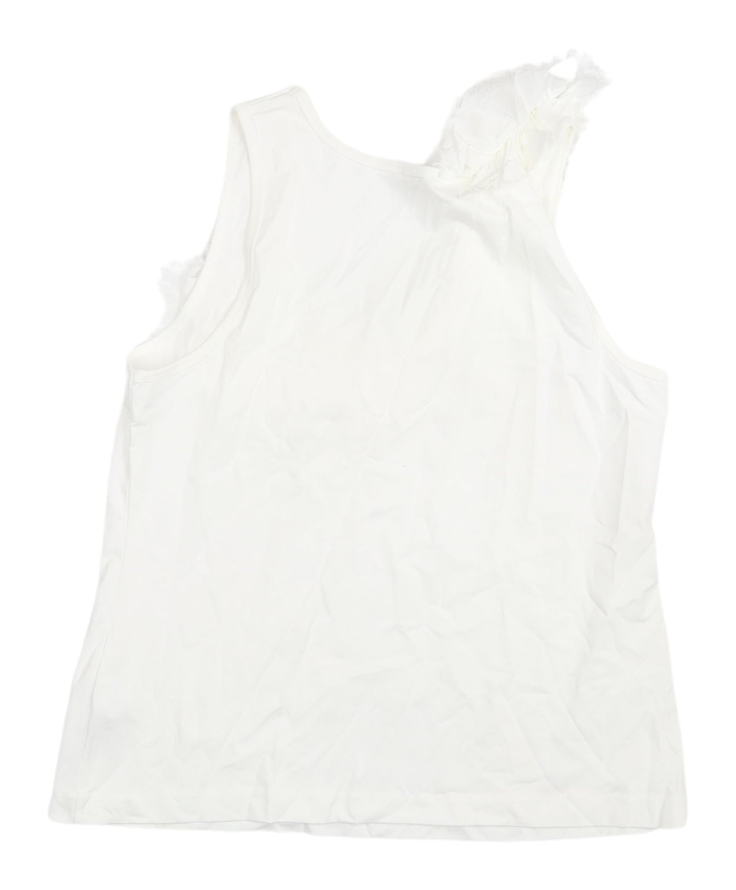 Jigsaw Women’s White Ruffle One-Shoulder Tank