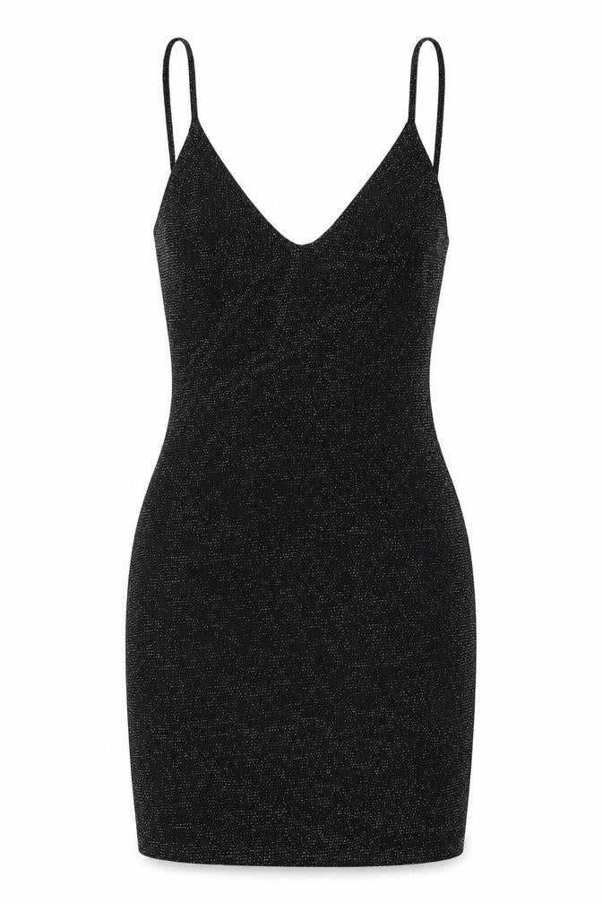 PrettyLittleThing Black Bodycon Dress, Size 6