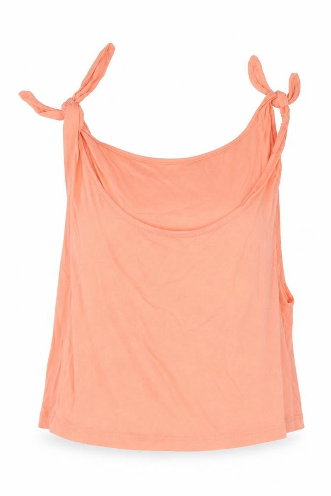 Front view of Miss Selfridge Women's Orange Camisole Tank Top UK 6