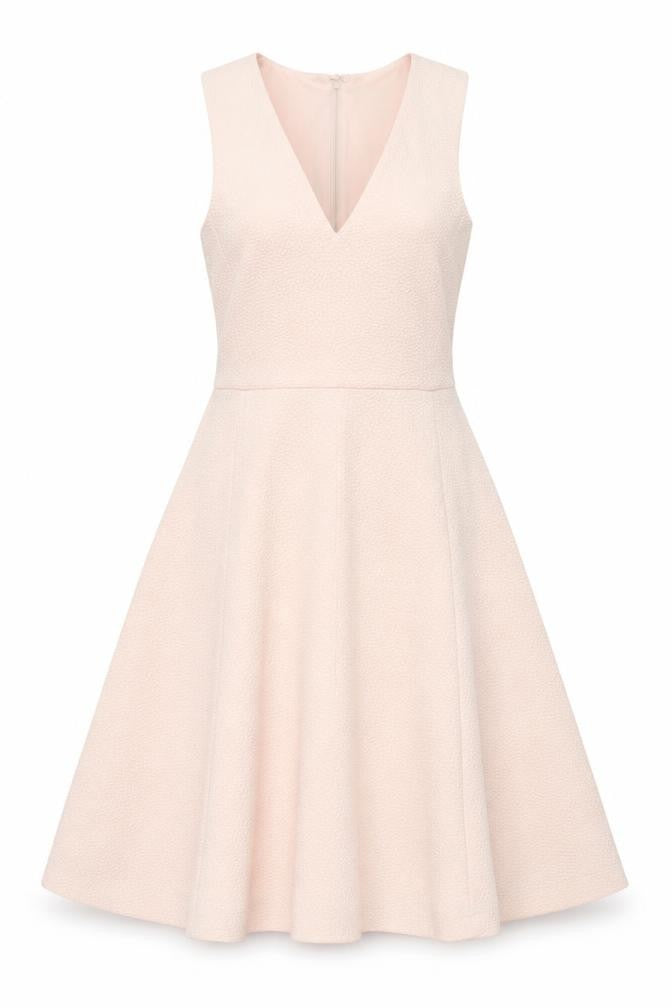 H&M Ivory Sleeveless Fit & Flare Dress Size 10