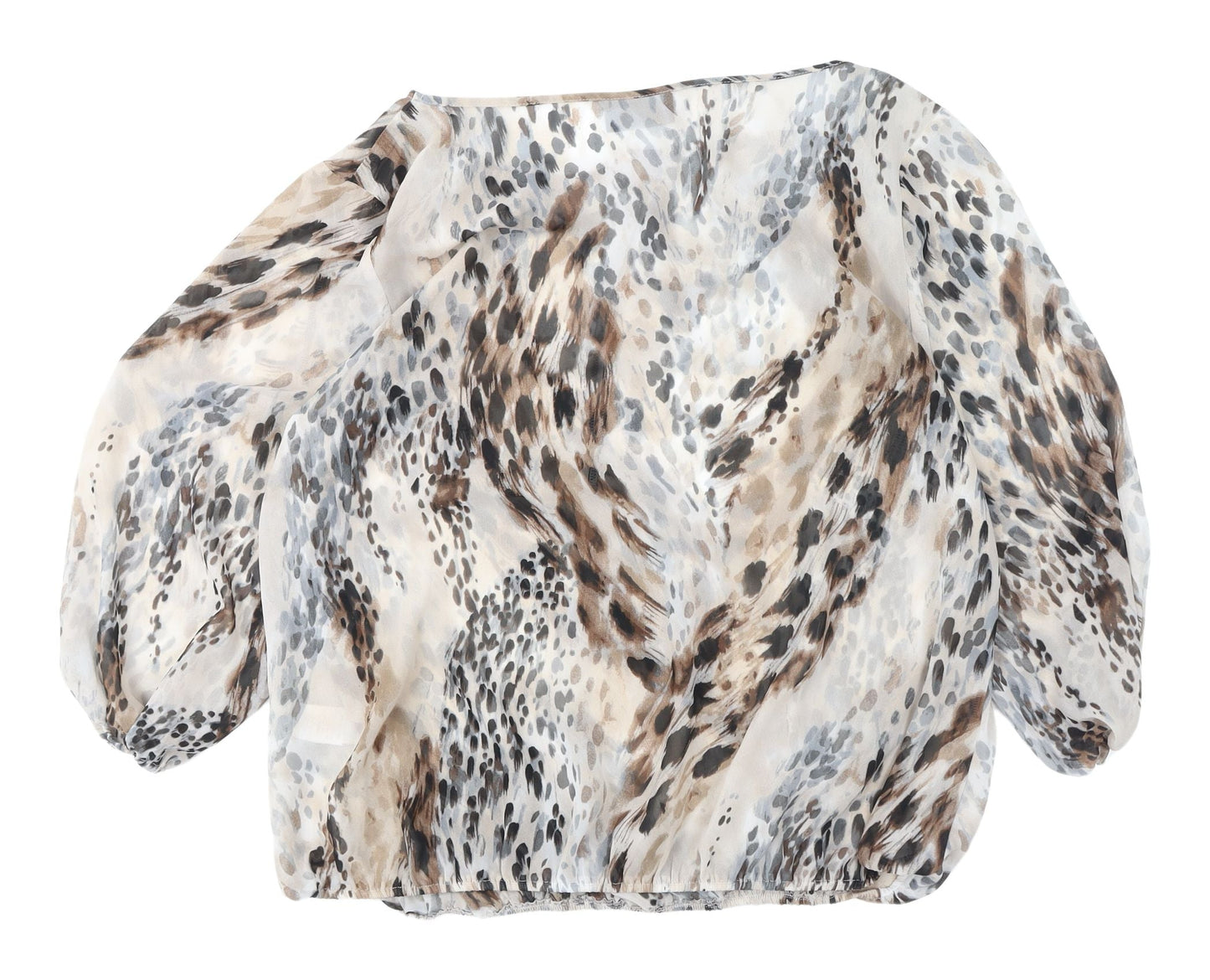 Wallis Animal Print Wrap Blouse - Size 16 Multicoloured