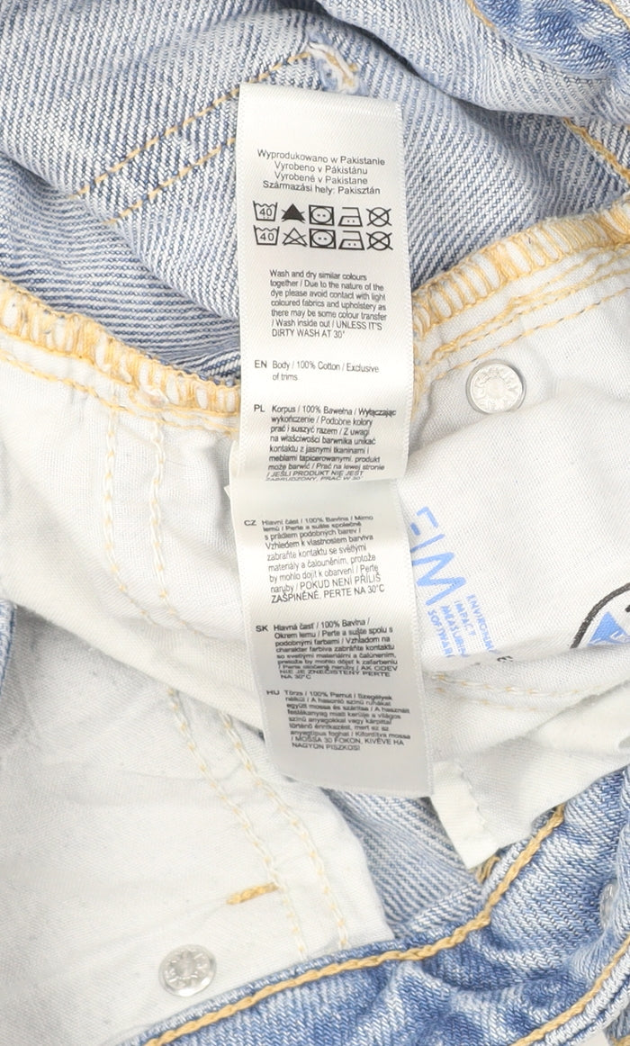 F&F Women's Blue Straight Distressed Jeans Size 6