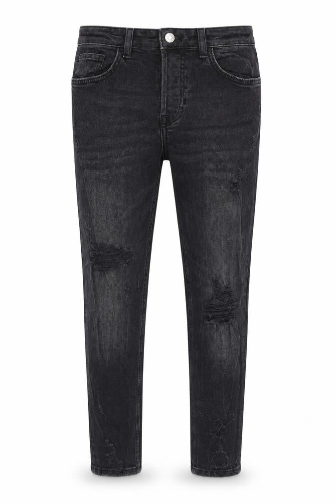Zara Men's Black Skinny Distressed Jeans Size 12