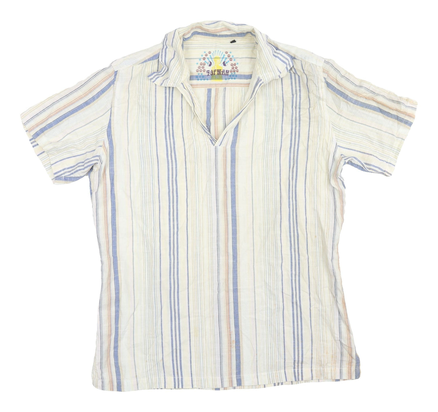 Unisex Adultss UK Size M Topman Multicoloured Cotton T-Shirt