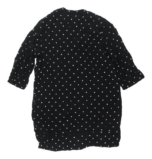 Whistles Women's Black Polka Dot Blouse UK 8