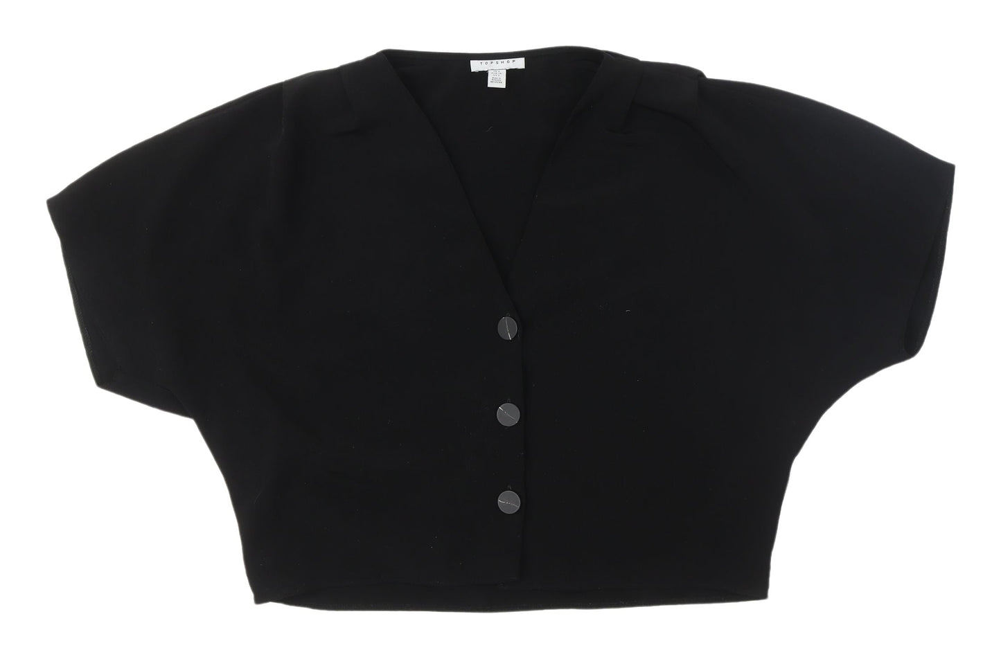 Topshop Black Women's Kimono Sleeve Blouse UK 6