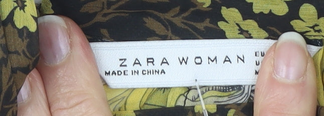 Zara Women’s Multicoloured Silk Halter Blouse UK 10