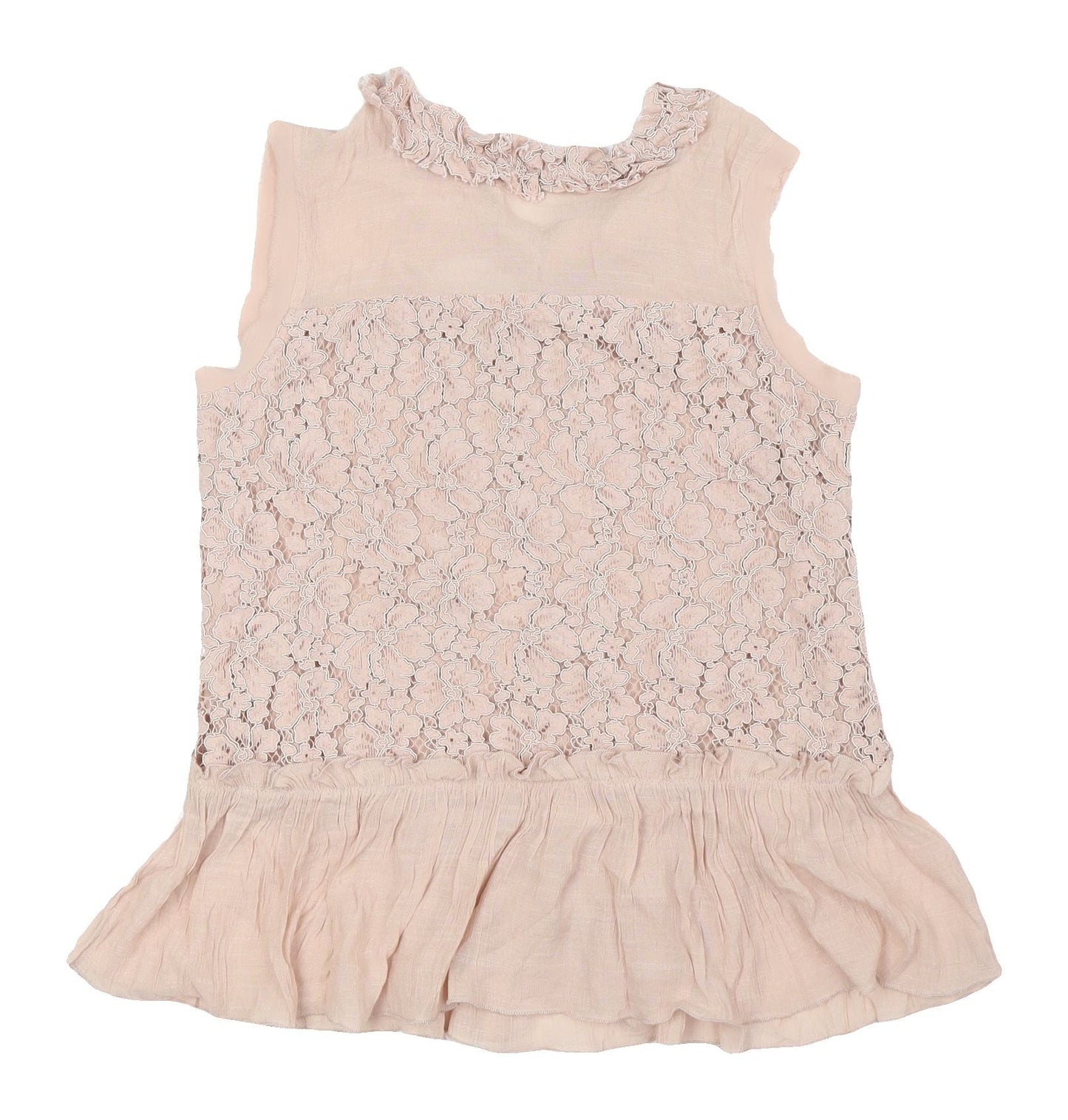 Adiva Women's Beige Lace Blouse XS Camisole
