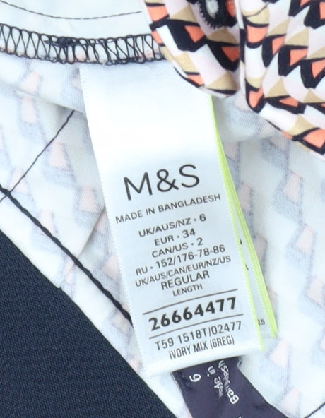 Marks and Spencer Women’s Cropped Geometric Trousers