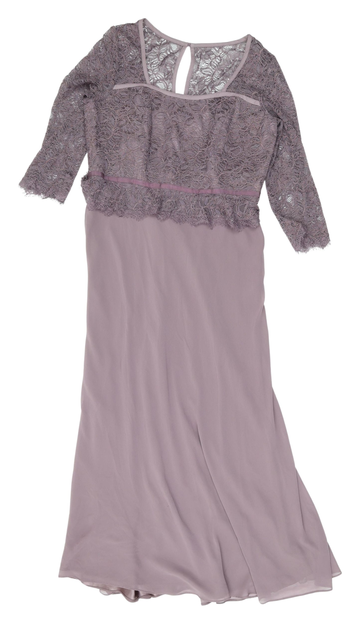 Berkertex Women's Long Purple Lace Formal Dress Size 14