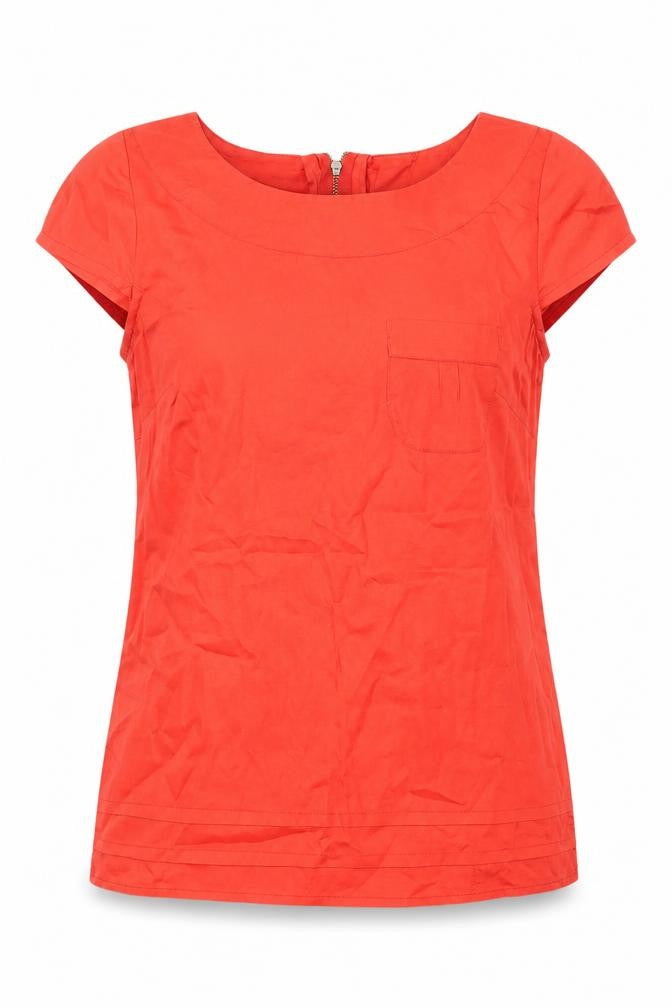 Dorothy Perkins Women's Red Blouse, Size 8, Boat Neck